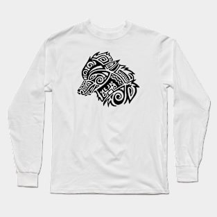 Tribal Wolf Long Sleeve T-Shirt